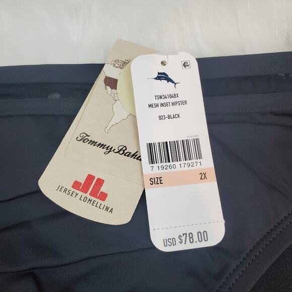 Tommy Bahama 2X Black Mesh Bikini Bottoms NWT - Picture 4 of 9